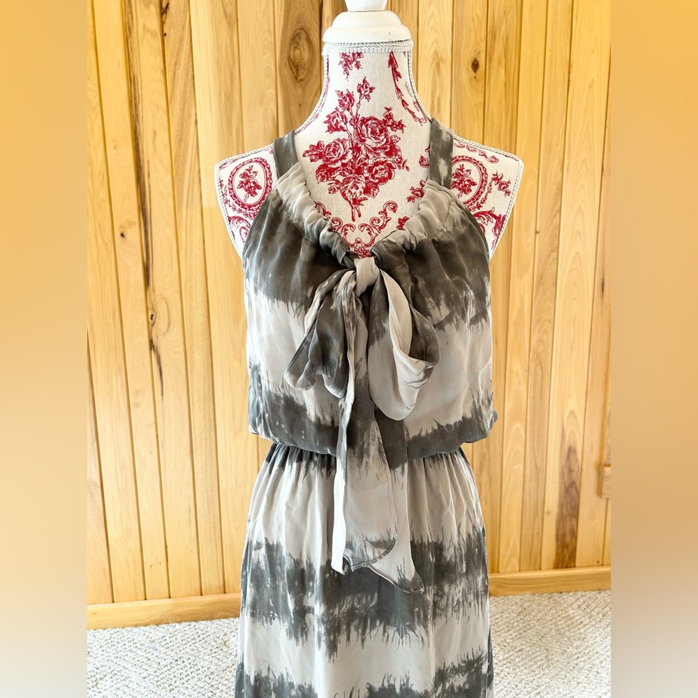 Parker Silk Tie-Dye Print Maxi Dress, Size Small
